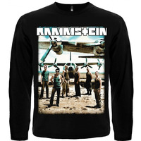 Футболка з довгим рукавом Rammstein (фото групи біля літака) Зображення
