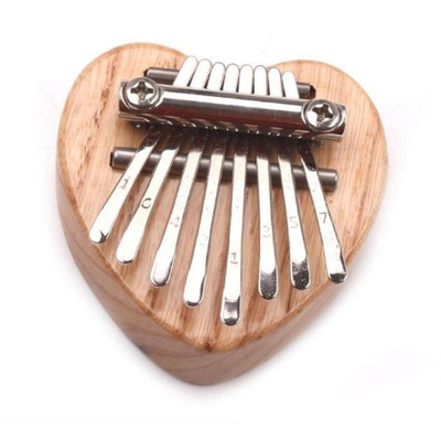Калимба мини 8 клавиш, махагони в форме сердца Изображение