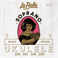 Струны для укулеле La Bella 15 Soprano Ukulele, Black Nylon Изображение