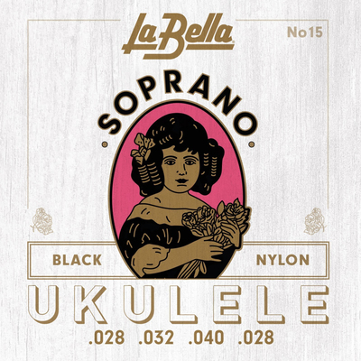 Струны для укулеле La Bella 15 Soprano Ukulele, Black Nylon Изображение