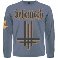 Футболка с длинным рукавом Behemoth "Inverted Cross" (серая) Изображение