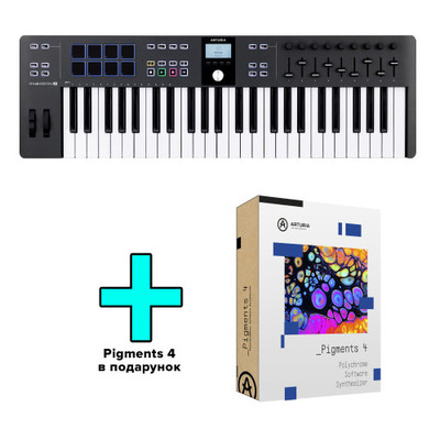 MIDI-клавиатура Arturia KeyLab Essential 49 mk3 (Black) + Arturia Pigments Изображение