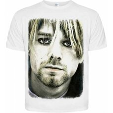 Футболка Kurt Cobain (photo) (белая) Изображение