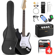 Электрогитара Donner Music DST-100 Sunburst Electric Guitar Kit Black Изображение