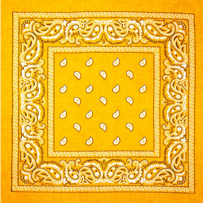 Бандана Огурцы бело-черные на оранжевом фоне Изображение