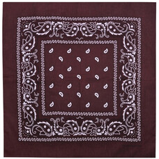 Бандана Огурцы бело-черные на коричневом фоне Изображение