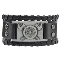 Браслет із металевою вставкою Щит із сокирами (bpm-009) Изображение