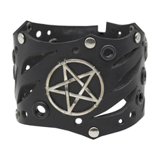 Браслет Стімпанк Pentagram чорний bsp-61 Изображение