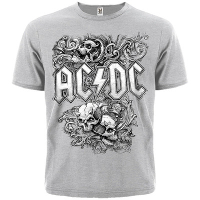 Футболка AC/DC (skulls and bells) (меланж) Изображение