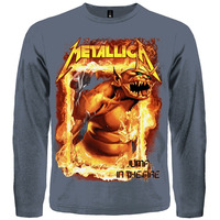 Футболка с длинным рукавом Metallica "Jump In The Fire" (серая) Изображение