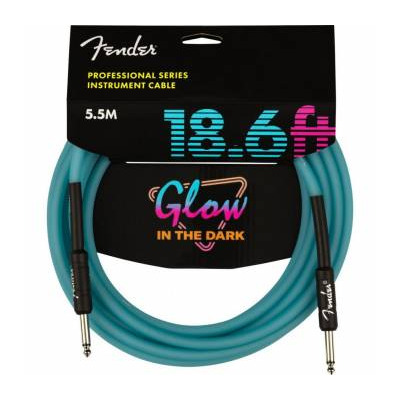 Кабель інструментальний FENDER CABLE PROFESSIONAL SERIES 18.6' GLOW IN DARK BLUE Зображення