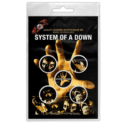 Подарочный набор значков SYSTEM OF A DOWN - HAND (iol-012) Изображение