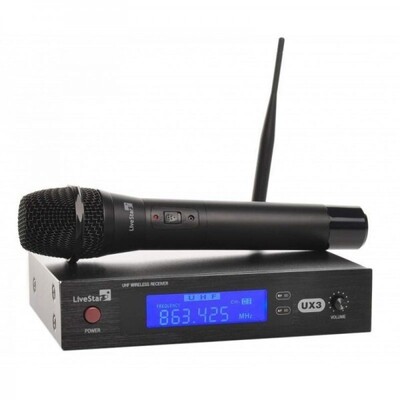 Радіосистема з ручним мікрофоном AMC UX3 Зображення