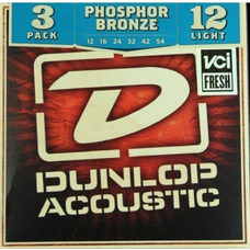Струни для акустичної гітари Dunlop 3PDAP1254 Зображення