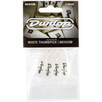 Набор медиаторов Dunlop Thumbpicks White Plastic Medium 9002P (4шт) Изображение