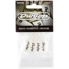 Набор медиаторов Dunlop Thumbpicks White Plastic Medium 9002P (4шт) Изображение