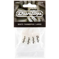 Набір медіаторів Dunlop Thumbpicks White Plastic Large 9003P (4шт) Зображення