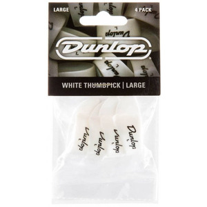 Набор медиаторов Dunlop Thumbpicks White Plastic Large 9003P (4шт) Изображение