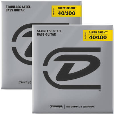 Струны для бас-гитар Dunlop DBSBS40100 Super Bright cталь (4стр) Изображение