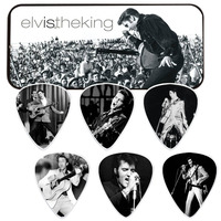 Набір медіаторів Dunlop Elvis Pick Tin Elvis is King EPPT01 (6шт) Зображення