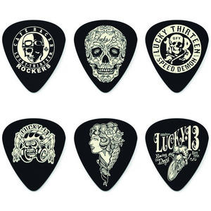 Набор медиаторов Dunlop Lucky 13 Vintage Cabinet L13C (432шт) Изображение