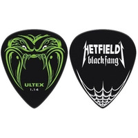 Набір медіаторів Dunlop Ultex Hetfield's Black Fang Pick Tin PH112T 1.14mm (6шт) Black Зображення