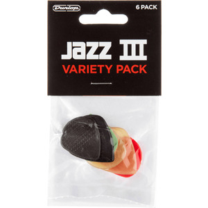 Набор медиаторов Dunlop PVP103 Jazz III Pick Variety Pack Six (6шт) Изображение