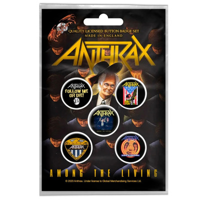 Подарунковий набір значків ANTHRAX - AMONG THE LIVING (iol-037) Зображення