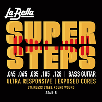 Струны для бас-гитары La Bella SS45-B Super Steps, 5-String - Standard 45-128 Изображение