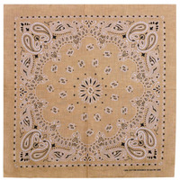 Бандана Подвійні огірки біло-чорні на бежевому тлі Зображення