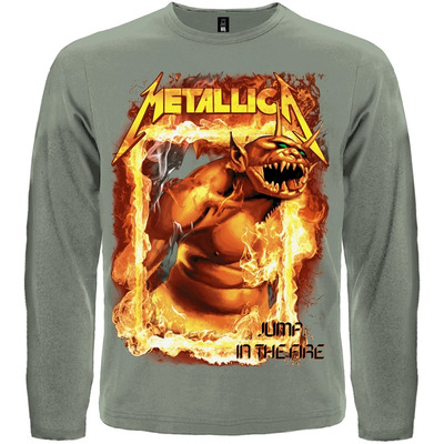 Футболка с длинным рукавом Metallica "Jump In The Fire" (олива) Изображение