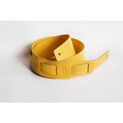 Гітарний ремінь Tropaeis Leather Double Rock (yellow) Зображення
