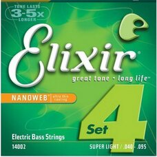 Струны для бас-гитары Elixir 4S NW SL L Изображение