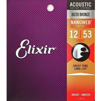 Струни для акустичної гітари Elixir AC 8020 NW L (3 Pk) Зображення