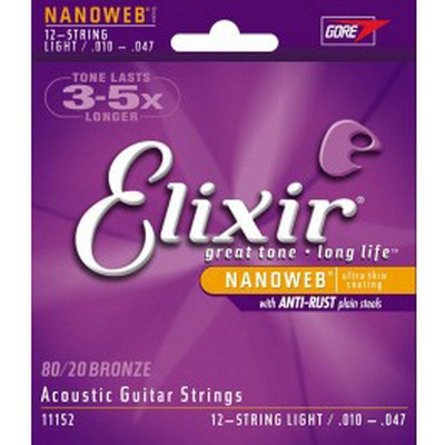 Струны для акустической гитары Elixir AC NW 12SL Изображение