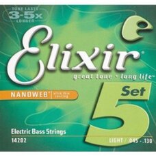 Струны для бас-гитары Elixir Bass SS NW 5 L 045 Изображение