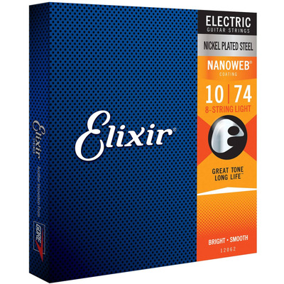Струни для электрогитары Elixir EL NW L 8 strings Изображение