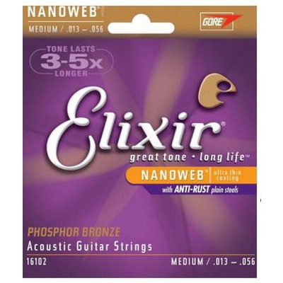 Струны для акустической гитары Elixir PB NW M Изображение