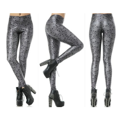 Легінси Черепа сірі (матеріал: поліестер/спандекс) Зображення