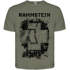 Оливковая футболка Rammstein "Sechs Herzen Die Brennen" Изображение