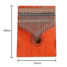Калимба Natural, огненно-рыжая, с отверстием, 21 клавиша Изображение