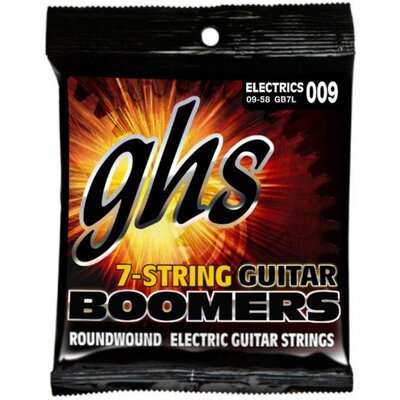 Струны для электрогитары ghs GB7L (9-58 Boomers) 7ст. Изображение