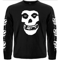 Футболка с длинным рукавом Misfits (skull logo) (с печатью на рукавах) Изображение