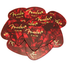 Набор медиаторов Fender 351 Premium Celluloid Red Moto Thin (098-0351-709) Изображение