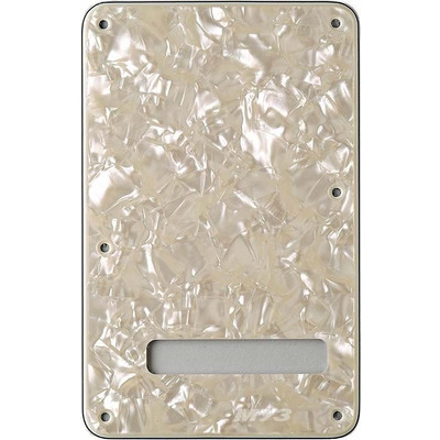 Панель для гітари Fender Stratocaster Back Plate Stratocaster Tremolo Cavity Cover 4-Ply White Moto (099-1323-000) Зображення