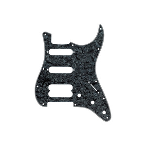 FENDER 11-HOLE MODERN-STYLE H/S/S ULTRA SERIES STRATOCASTER PICKGUARD BLACK MOTO Пикгард Изображение