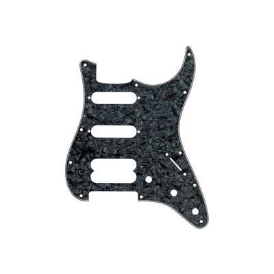FENDER 11-HOLE MODERN-STYLE H/S/S ULTRA SERIES STRATOCASTER PICKGUARD BLACK MOTO Пикгард Изображение