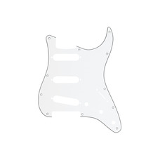 Пікгард FENDER 11-HOLE MODERN-STYLE STRATOCASTER S/S/S PICKGUARDS WHITE Зображення