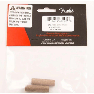 Заглушка для анкерного паза Fender Truss Rod Cavity Plugs Walnut Grooved Drilled (27932049) Зображення
