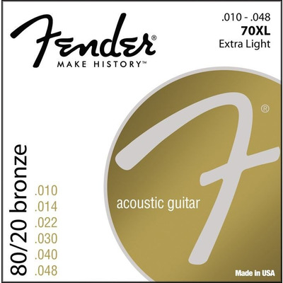 Струни для акустичної гітари Fender 70XL Зображення